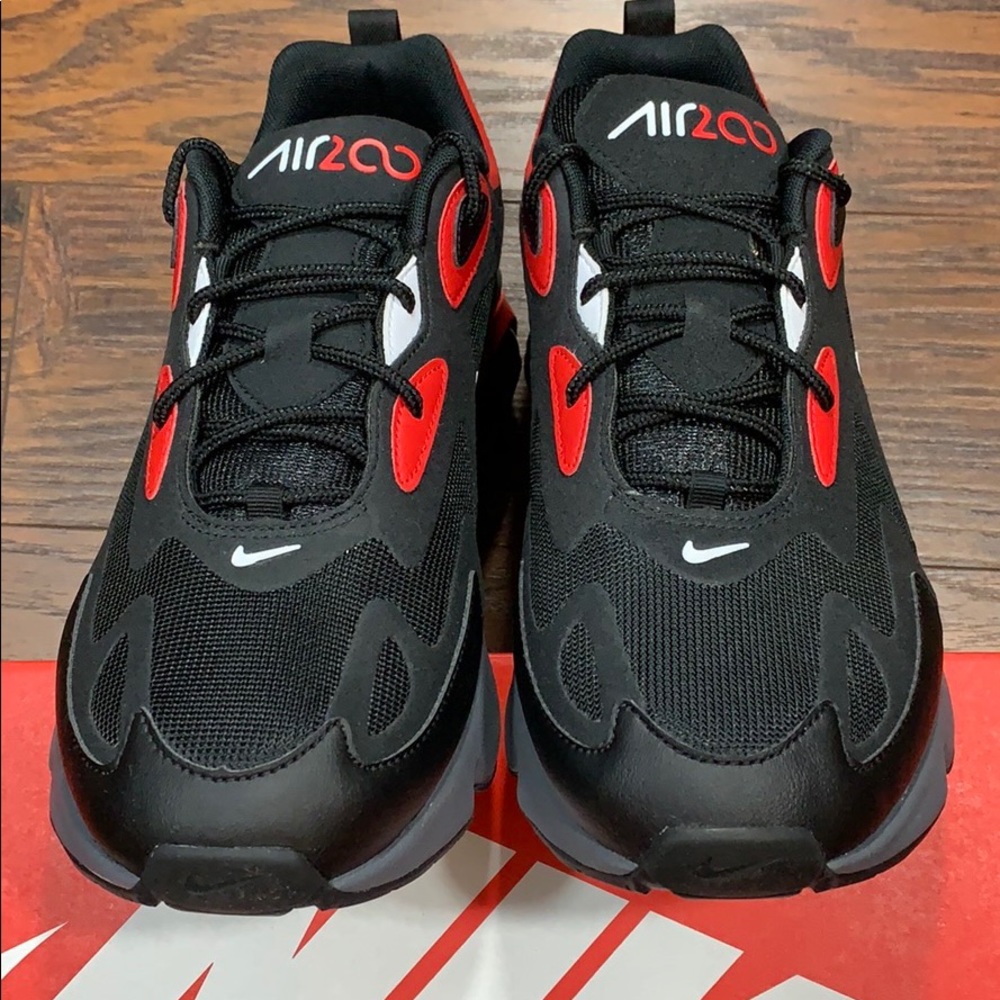 NIKE AIR MAX 200 Black/White-University Red - Picture 7 of 16